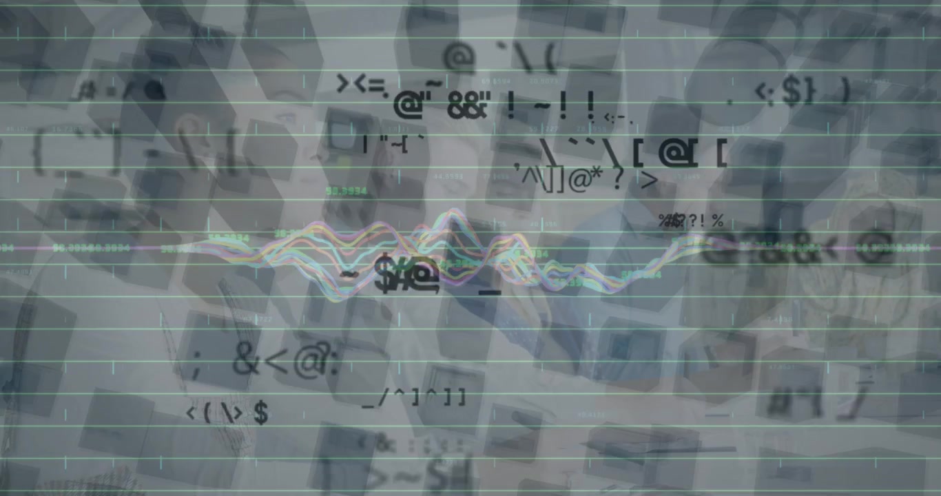 Animation of data processing over cityscape