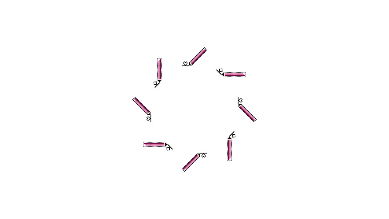 Pixel Art Pencil Spinning Circle Animated Overlay Transparent 30fps (1)