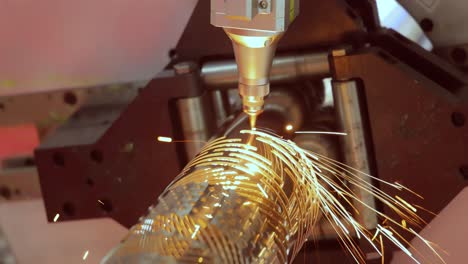 CNC-Laser-cutting-of-metal,-modern-industrial-technology.