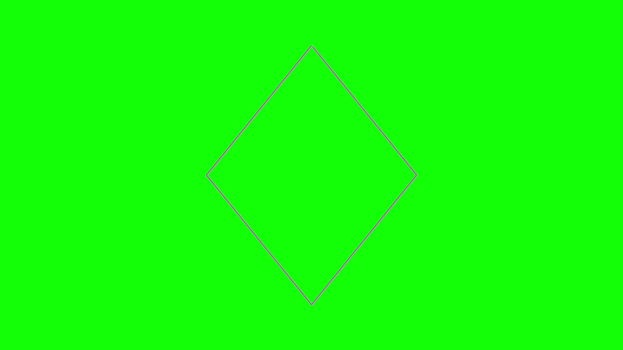 fondo verde con línea de diamante acercar y alejar repetir movimiento