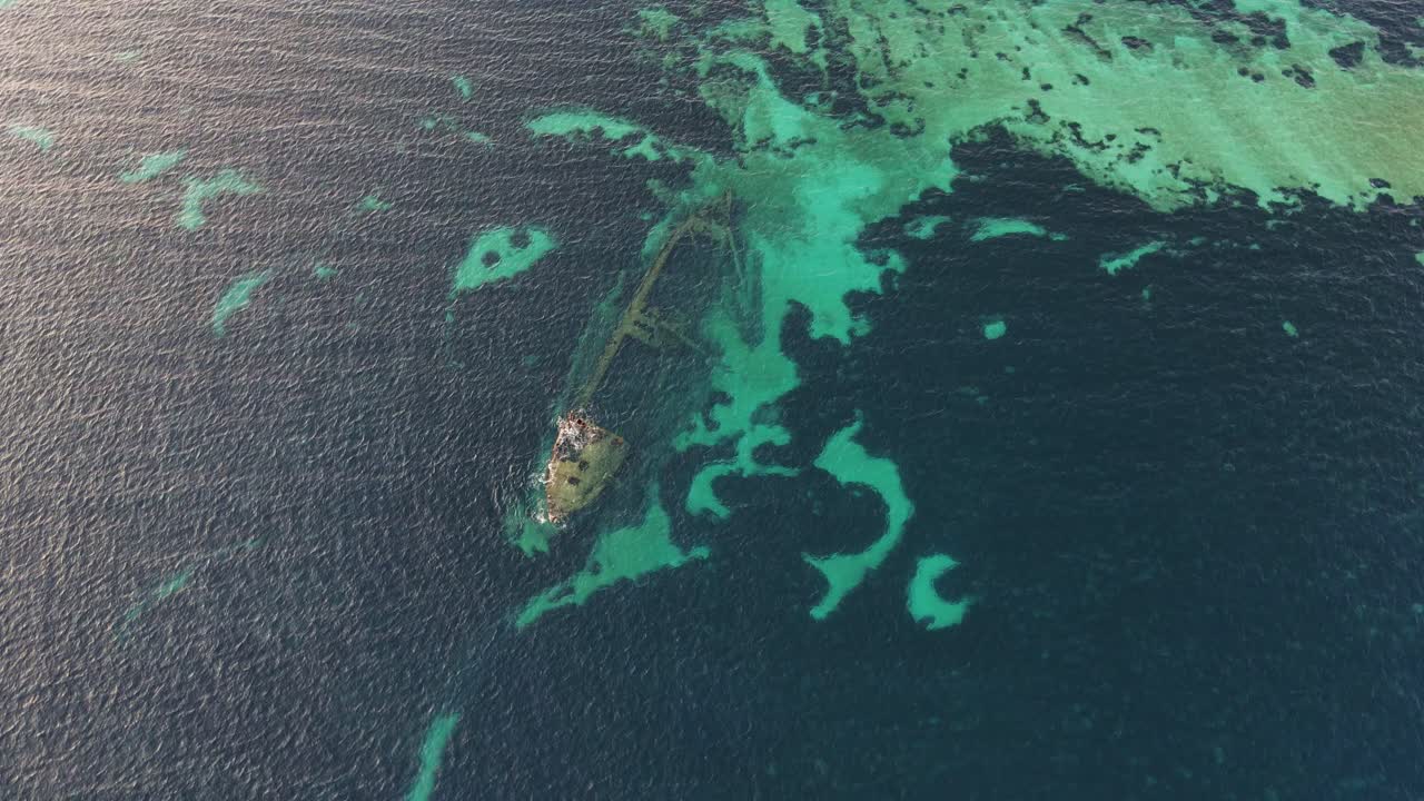 Wreck of the sunken ship Michelle off the Croatian coast