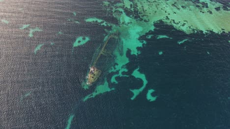 wreck of the sunken ship michelle off the croatian coast