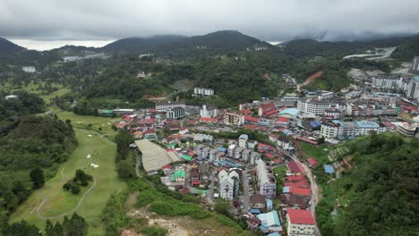 general landscape view of the brinchang district within the cameron highlands area of malaysia