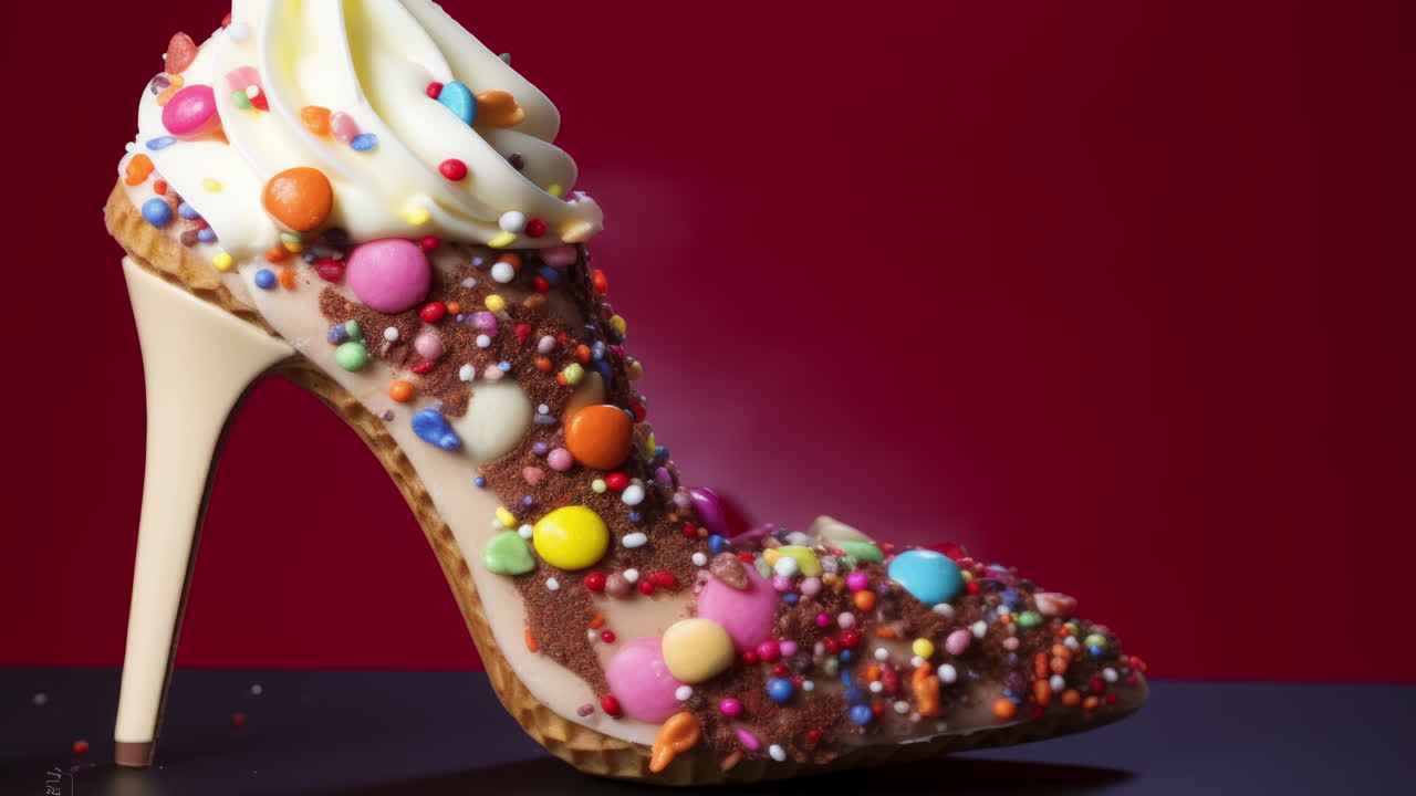 ai로 만든 메이크업으로 사탕과 사탕을 가진 여성 얼굴