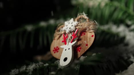 closer view from a depicting deer decorating object on the xmas tree