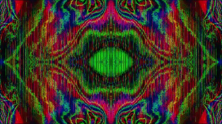Transforming neon web punk fashion shimmering background. Corrupted computer data concept