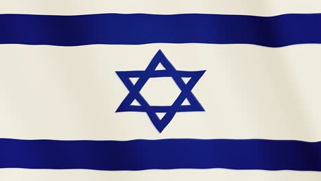 israel flag waving animation. full screen. symbol of the country