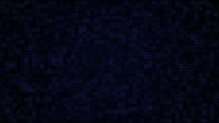Abstract Digital Background with Pulsing Blue Squares