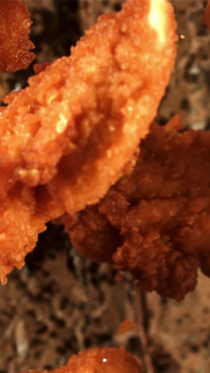 Close-up of Crispy Golden Fried Chicken Tenders