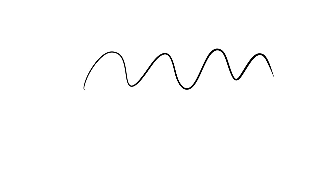 Loop animato di linea ondulata disegnata a mano