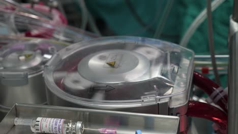 Blood-replacement-and-oxygenation-system-during-heart-transplant-surgery-in-closeup