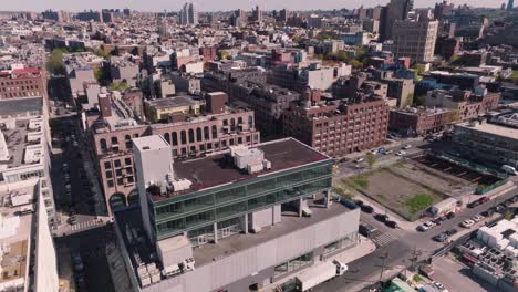 drone-opnames van moderne woonwijken, skyline-gebouwen en stadsbeeld, usa