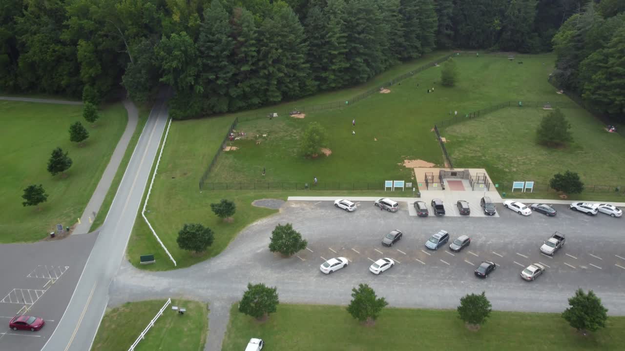 Hundepark i Clemmons, NC, frontskud.