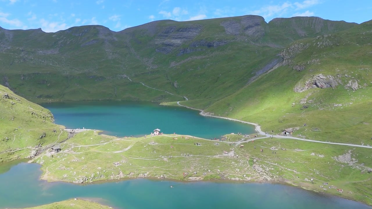 Innsjø i Grindelwald, Bern, Sveits.