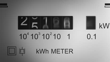 electricity measuring device. typical residential analog electric meter with a transparent plastic case showing household consumption in kilowatt hours. electric power usage.