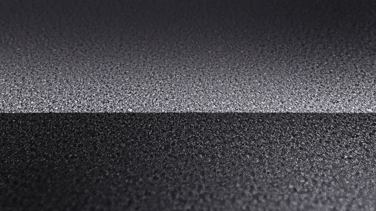 Walking on concrete road with copy space. Run and walk take steps. Close up of runner's foot. Business challenge concept. Loop animation.