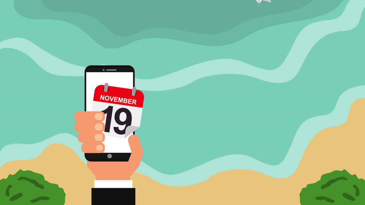 vacaciones de verano con comercio electrónico en el teléfono inteligente