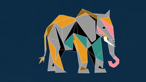 geometric elephant illustration