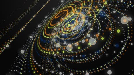 Futuristic animation with particle stripe object in slow motion, 4096x2304 loop 4K