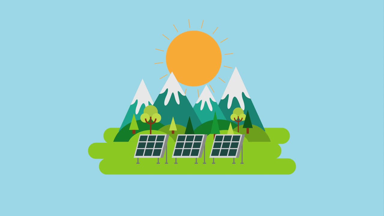 Eco green energy animation | Premium Stock Video Footage