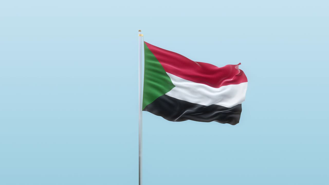 bandera de sudán con alfa