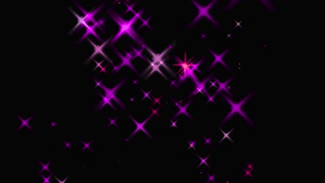 animación de partículas de estrellas brillantes gráficos de movimiento