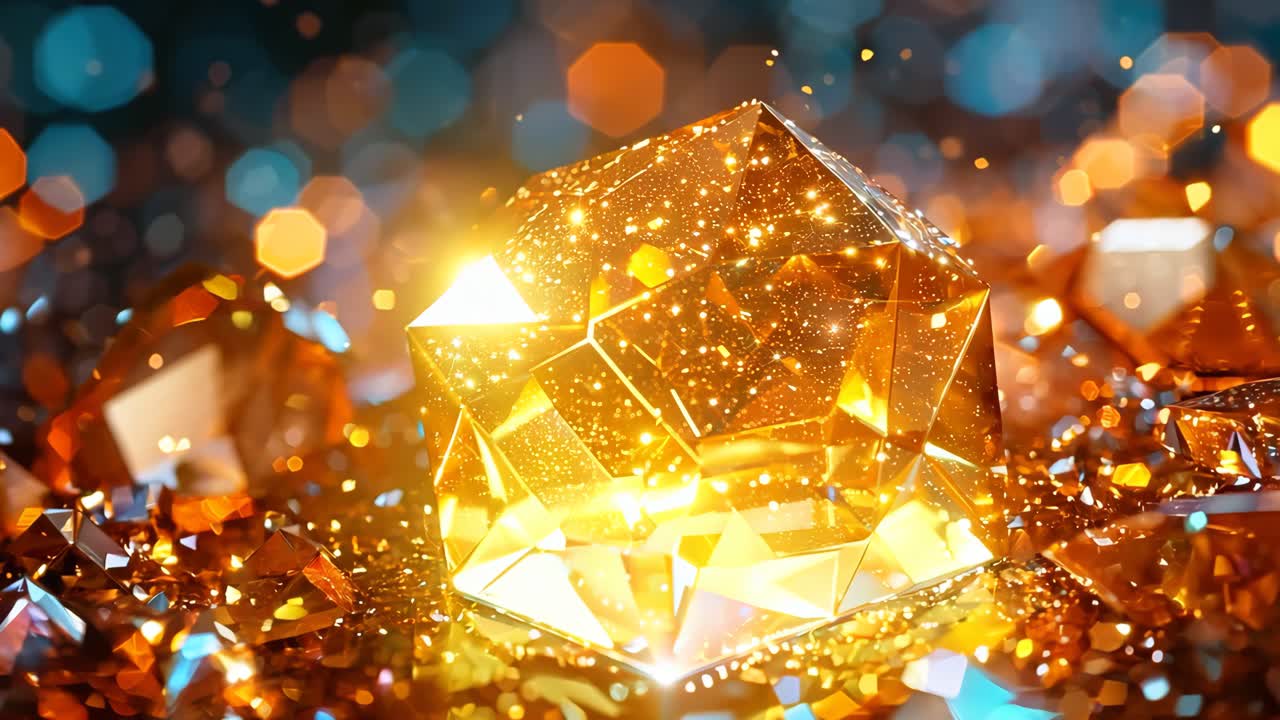 A close up of a pile of broken glass with a single piece of clear glass in the middle