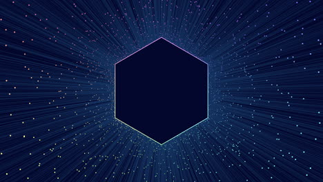 patrón hexagonal geométrico futurista dinámico en negro y azul