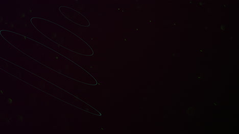 movimiento forma geométrica abstracta con partículas en el espacio 29