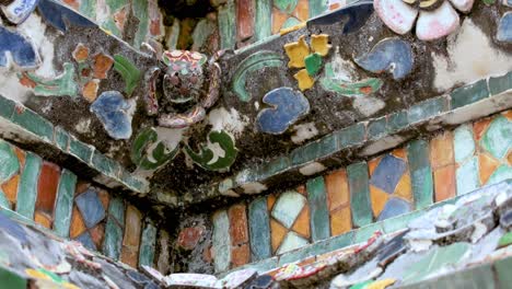 close-up of colorful temple mosaic patterns