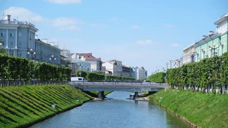 city canal with bridge