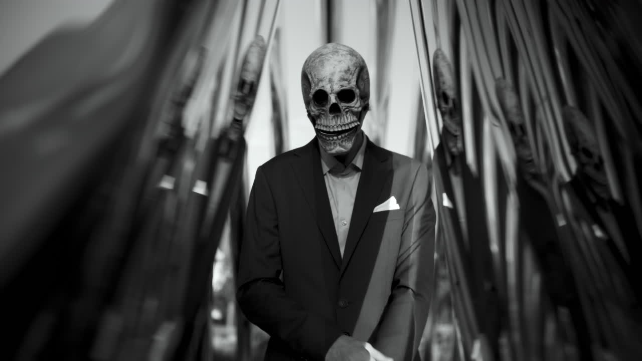 Man in Skull Mask