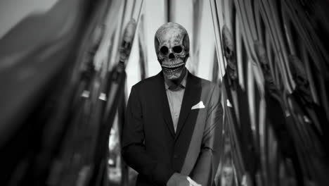 man in skull mask