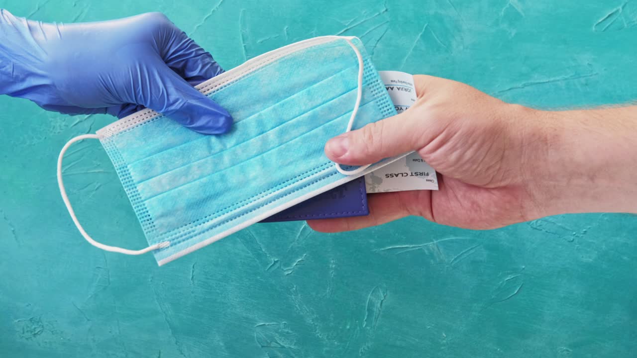 medidas de cuarentena de registro en el aeropuerto antiséptico