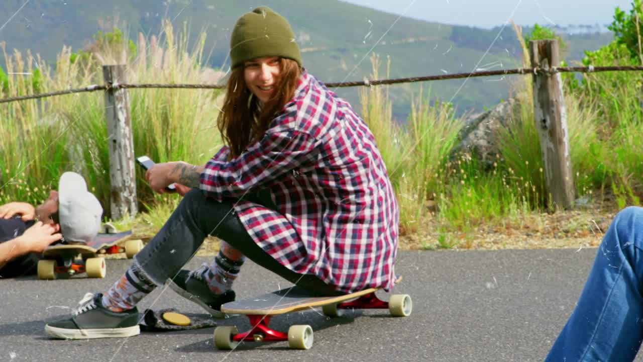 Young Skateboarders Enjoying a Sunny Day Outdoors