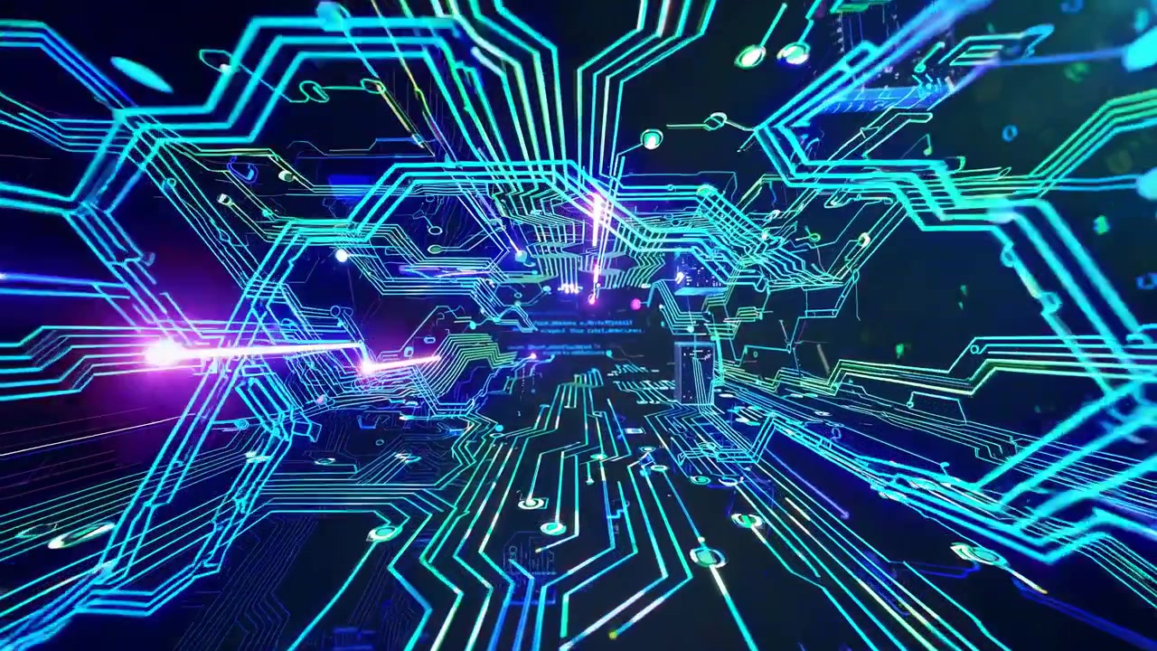 Rejse gennem et levende digitalt netværk og dataflow