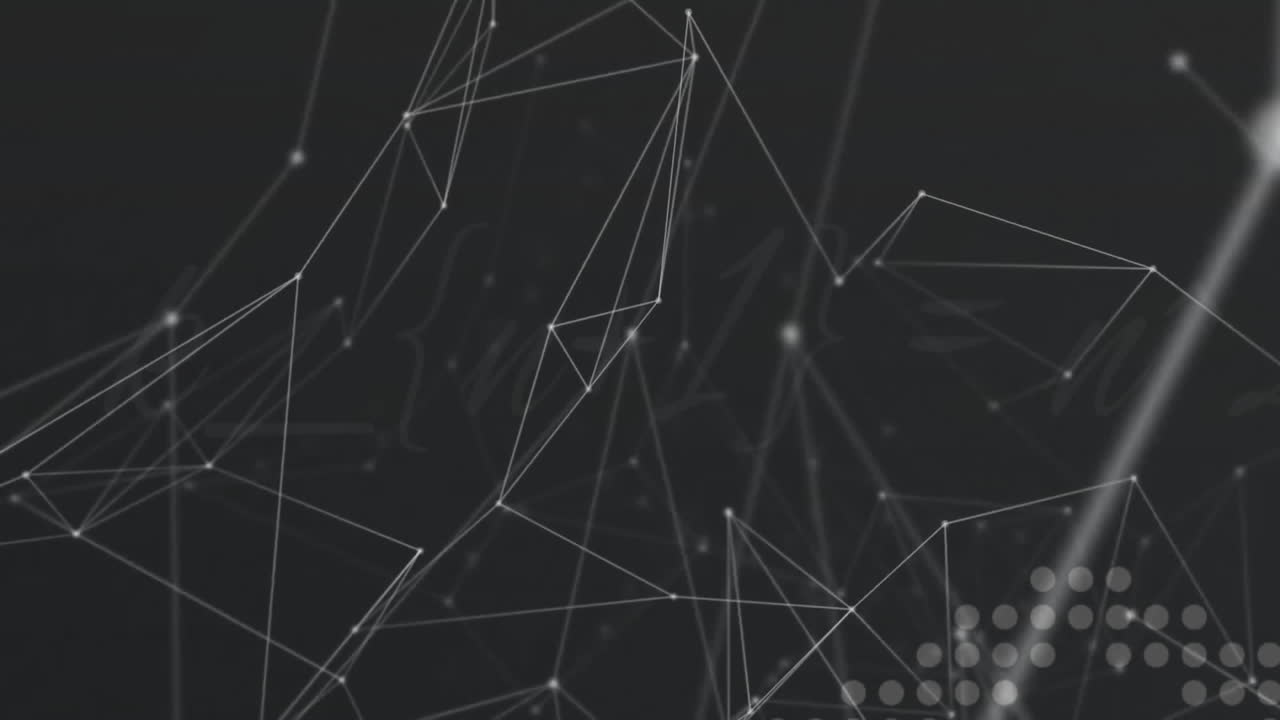Animation of network of connections on black background