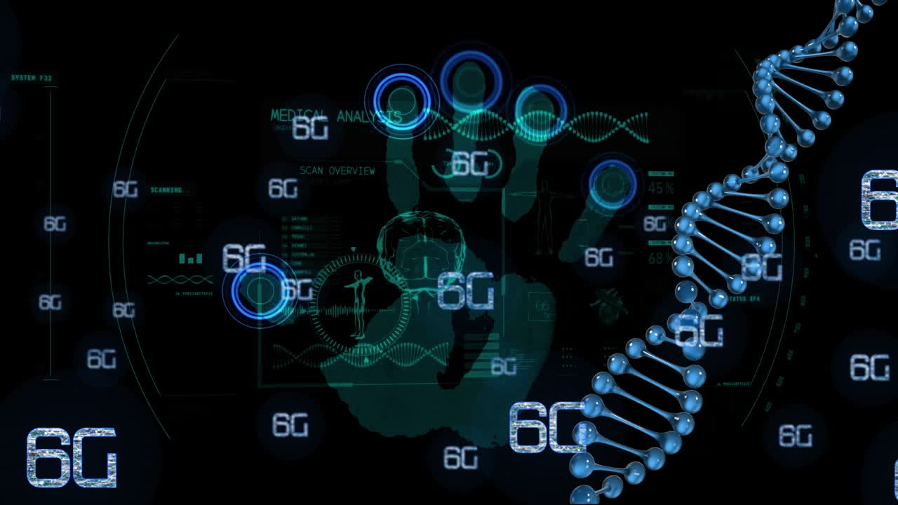 vídeo de procesamiento de datos y impresión a mano sobre fondo oscuro