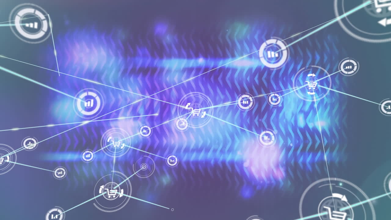 animación de la red de conexiones sobre formas