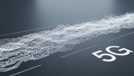 visualizing the future of connectivity: an artistic representation of 5g technology and data transmission illustrated through digital waveforms