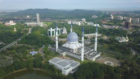 drone view of  muslim mosque