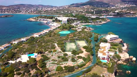 Amazing-turquoise-water-in-the-Agean-coast-of-Attica-Sunio-filmed-by-drone