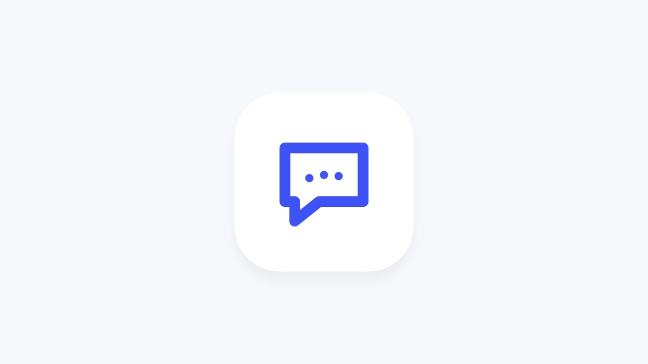 Animated Chat Bubble Icon Appearing on Screen