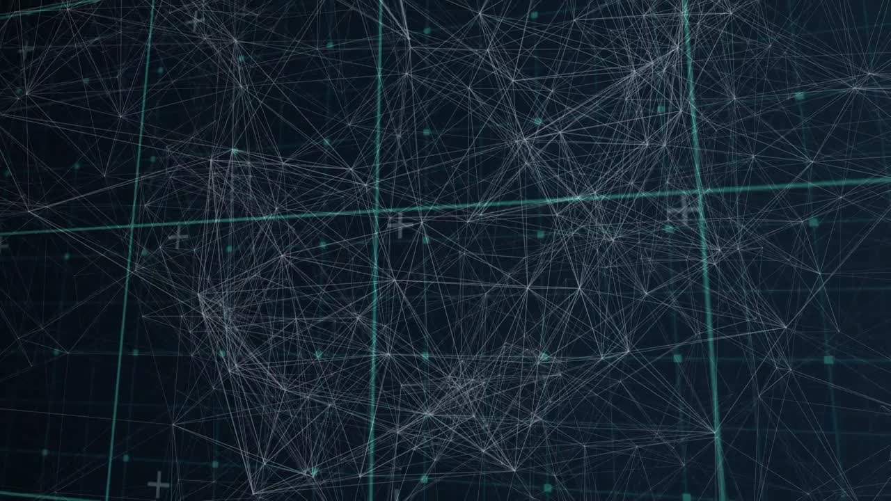 Animation of network of connections in digital space