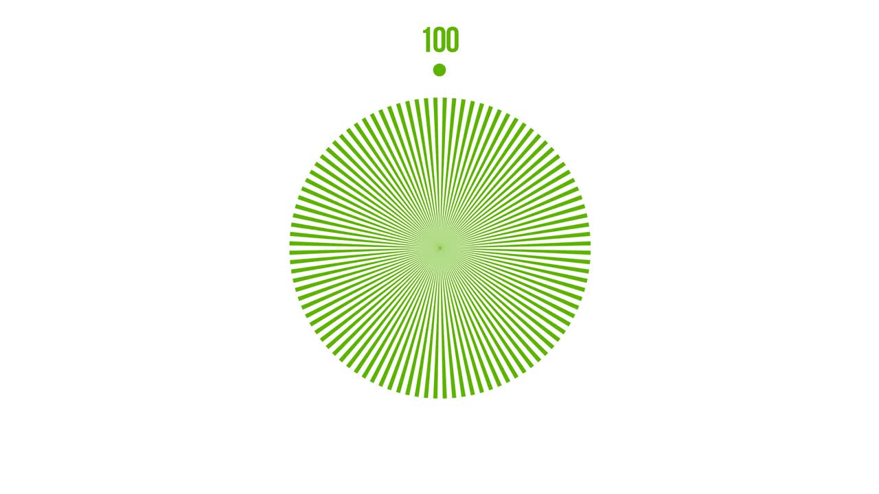 ciencia futurista anillo de carga de círculo. carga de transferencia descarga animación 0-100 de amarillo a efecto verde. crecer verde carga futurista círculo de anillo orbe animación de barra en el fondo del canal alfa