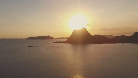 drone shot in the sunset 02