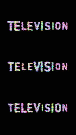 the word watch telelvision made from 100s of videos of changing vintage televisions in vertical