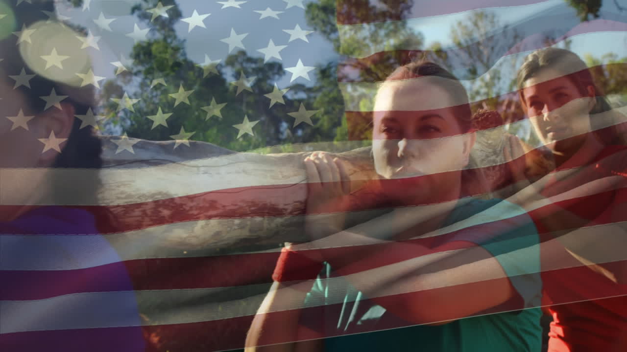 나무 를 들고 있는 여자 들 의 그룹