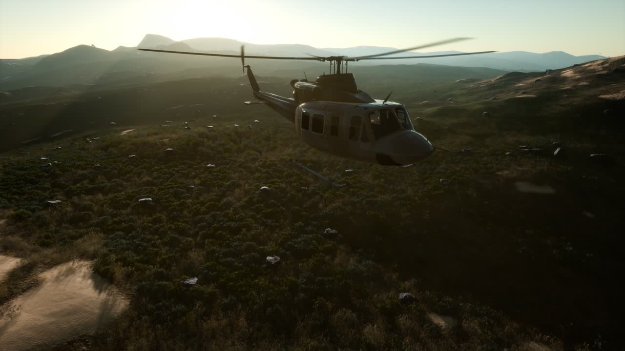 베트남에 있는 미국 군사 헬리 ⁇ 터