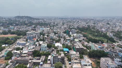 imágenes aéreas de vijyawada cerca de la capital del estado de andhra pradesh, india, es amaravati
